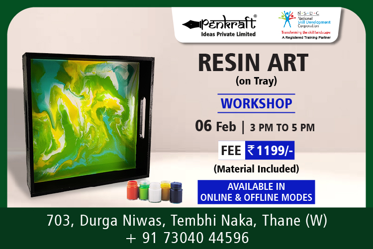 Penkraft Resin Art on Tray Online/Offline Workshop